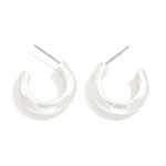 Wholesale hammered Metal Hoop Earrings D