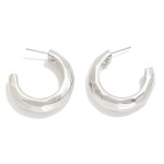 Wholesale hammered Metal Hoop Earrings D