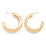 Wholesale hammered Metal Hoop Earrings D