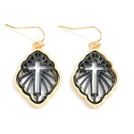 Wholesale metal Marble Acetate Filigree Drop Earring L