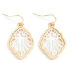 Wholesale metal Marble Acetate Filigree Drop Earring L