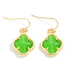 Wholesale acetate Metal Clover Drop Earrings L