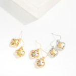 Wholesale metal Clover Drop Earrings L