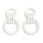 Wholesale layered Metal Circle Door Knocker Earrings L