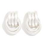 Wholesale metal Door Knocker Layered Hoop Drop Earring L