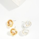 Wholesale metal Knotted Drop Earring D