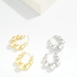 Wholesale graduated Metal Beaded Hoop Earrings L