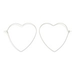 Wholesale metal Wire Heart Hoop Earrings D