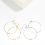 Wholesale hammered Metal Hoop Drop Earrings L