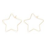 Wholesale metal Wire Star Hoop Earrings D