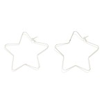 Wholesale metal Wire Star Hoop Earrings D