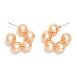 Wholesale metal Bubble Hoop Earrings D