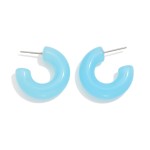 Wholesale chunky Acetate Hoop Earrings Gold Dipped Post D