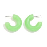 Wholesale chunky Acetate Hoop Earrings Gold Dipped Post D