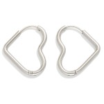 Wholesale metal Heart Hoop Earrings Stainless Steel Tarnish Resistant D