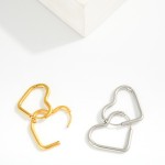 Wholesale metal Heart Hoop Earrings Stainless Steel Tarnish Resistant D