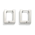 Wholesale metal Square Hoop Earrings Stainless Steel Tarnish Resistant D