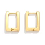 Wholesale metal Square Hoop Earrings Stainless Steel Tarnish Resistant D
