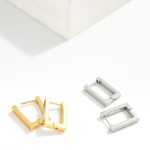 Wholesale metal Square Hoop Earrings Stainless Steel Tarnish Resistant D