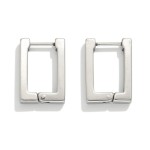 Wholesale metal Square Hoop Earrings Stainless Steel Tarnish Resistant D