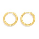 Wholesale ribbed Hoop Earrings Stainless Steel Tarnish Resistant D