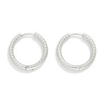 Wholesale ribbed Hoop Earrings Stainless Steel Tarnish Resistant D