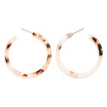 Wholesale marbled Acetate Hoop Earrings D