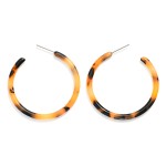 Wholesale marbled Acetate Hoop Earrings D