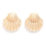 Wholesale chunky Metal Shell Post Drop Earrings L