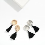 Wholesale metal Shell Tassel Drop Drop Earrings L
