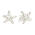 Wholesale metal Starfish Post Drop Earrings Gold Dipped L