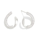 Wholesale metal Cubic Zirconia U Post Drop Earrings L