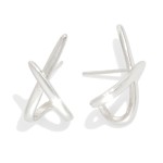 Wholesale metal Criss Cross Cuff Earrings Gold Dipped L