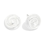 Wholesale metal Circular Fossil Stud Earrings L