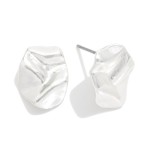 Wholesale metal Wavy Oval Post Drop Earring L