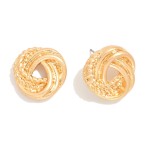 Wholesale metal Knotted Post Drop Earring D