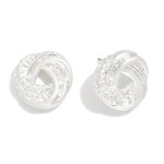 Wholesale metal Knotted Post Drop Earring D
