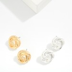 Wholesale metal Knotted Post Drop Earring D