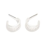 Wholesale hammered Metal Tapered Hoop Earrings D