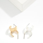 Wholesale hammered Metal Tapered Hoop Earrings D