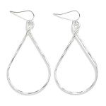 Wholesale hammered Metal Teardrop Drop Earrings L