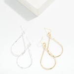 Wholesale hammered Metal Teardrop Drop Earrings L