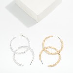 Wholesale hammered Metal Flat Hoop Earrings D