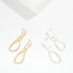 Wholesale linked Metal Geometric Post Drop Earrings L