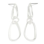 Wholesale linked Metal Geometric Drop Earrings L