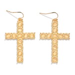 Wholesale stone Studded Cross Drop Earrings L