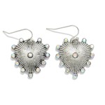 Wholesale metal Ribbed Heart Drop Earrings Studded Rhinestones