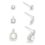 Wholesale do Everything Love Pearl Rhinestone Stud Earrings L