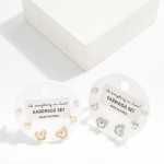 Wholesale do Everything Love Set Three Pearlescent Butterfly Rhinestone Stud Ear