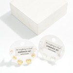 Wholesale do Everything Love Set Three Heart Bow Stud Earrings L